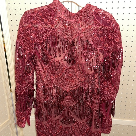 MNM COUTURE
NF BY NOUR N0293 DRESS burgundy - Picture 4 of 17